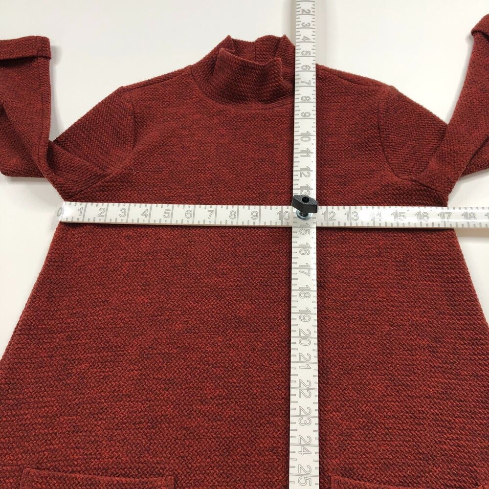 Everly Medium A-Line Mock Neck Women's Pullover Sweater Burnt Orange MINT - Picture 5 of 13